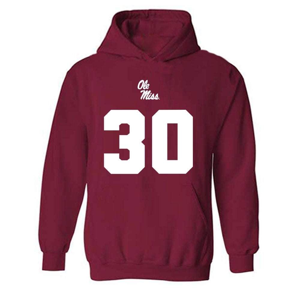 Ole Miss - NCAA Football : Jamichael Garrett - Replica Shersey Hooded Sweatshirt-0