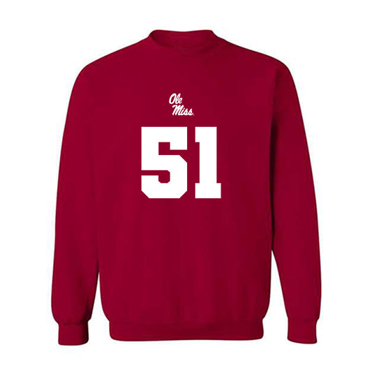 Ole Miss - NCAA Football : Trey Nightingale - Replica Shersey Crewneck Sweatshirt-0