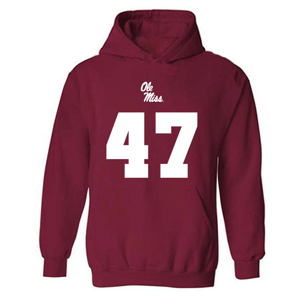Ole Miss - NCAA Football : Anthony Aguirre - Replica Shersey Hooded Sweatshirt-0
