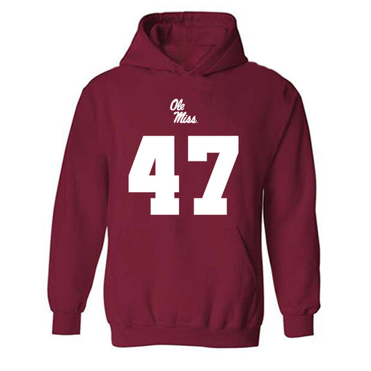 Ole Miss - NCAA Football : Anthony Aguirre - Replica Shersey Hooded Sweatshirt-0