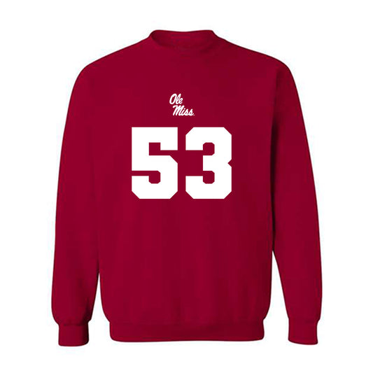 Ole Miss - NCAA Football : Trey Nightingale - Replica Shersey Crewneck Sweatshirt-0