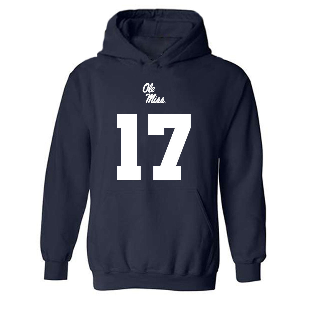 Ole Miss - NCAA Football : Lucas Carneiro - Replica Shersey Hooded Sweatshirt-0