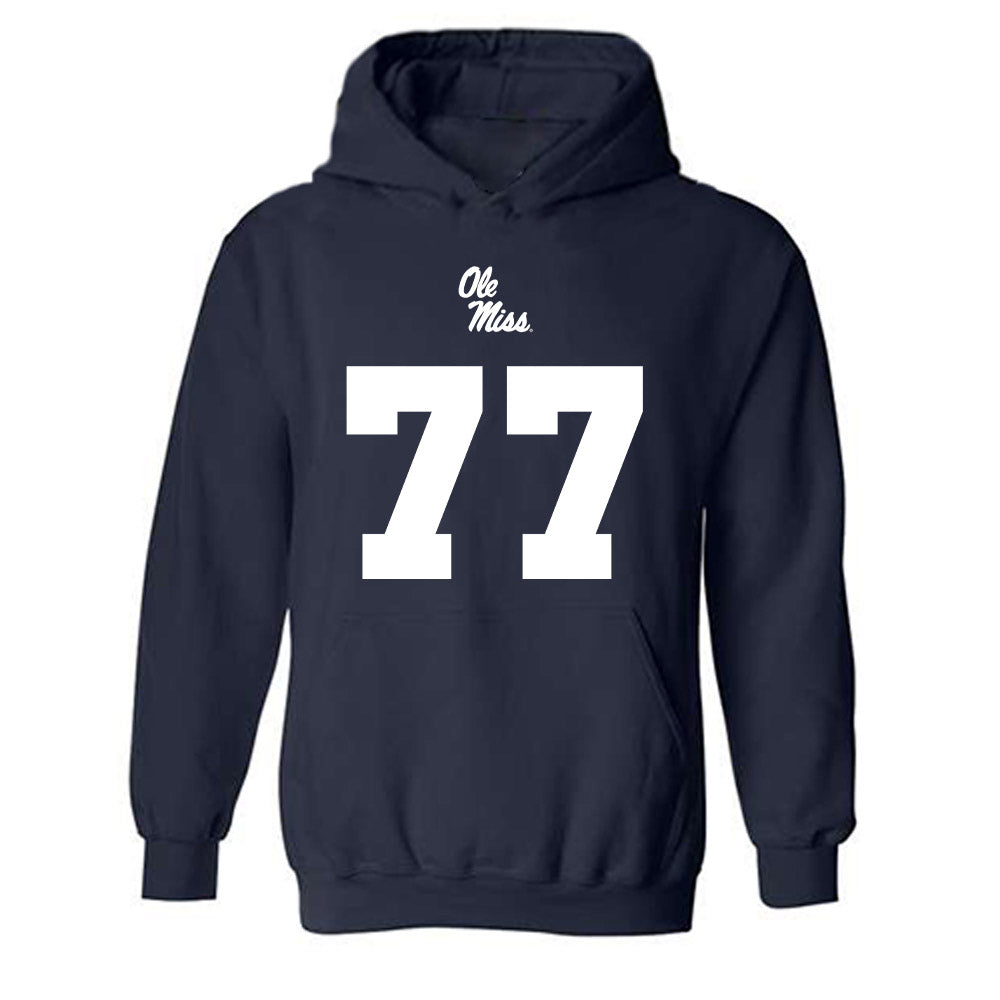 Ole Miss - NCAA Football : Enoch Wangoy - Replica Shersey Hooded Sweatshirt-0