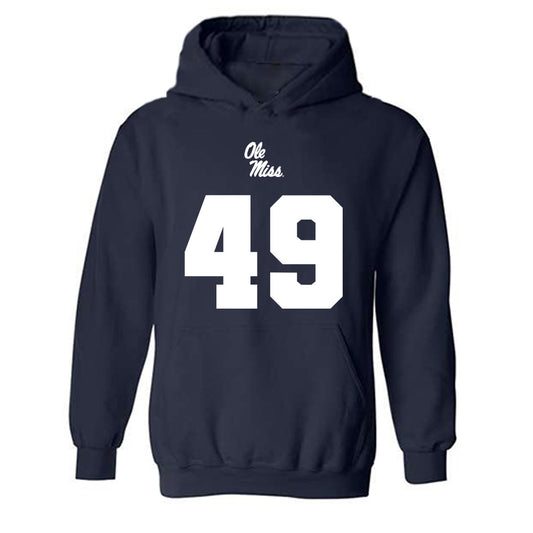 Ole Miss - NCAA Football : Sean Judge - Replica Shersey Hooded Sweatshirt-0