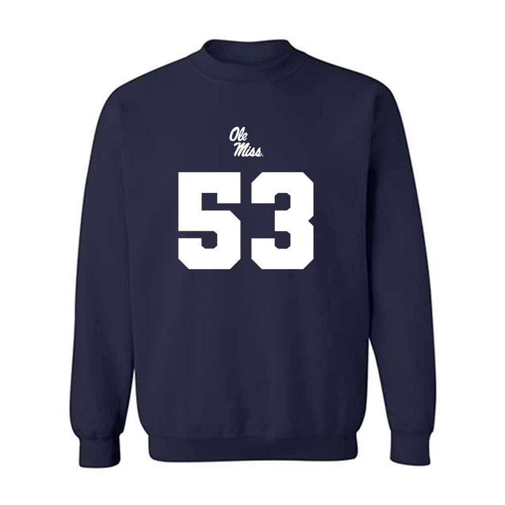 Ole Miss - NCAA Football : Trey Nightingale - Replica Shersey Crewneck Sweatshirt-0