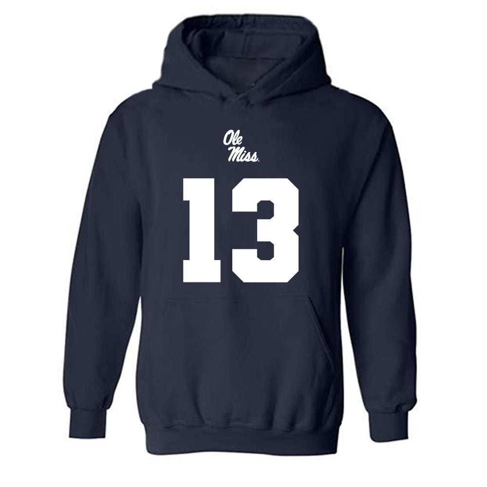 Ole Miss - NCAA Football : Jack Patterson - Replica Shersey Hooded Sweatshirt-0
