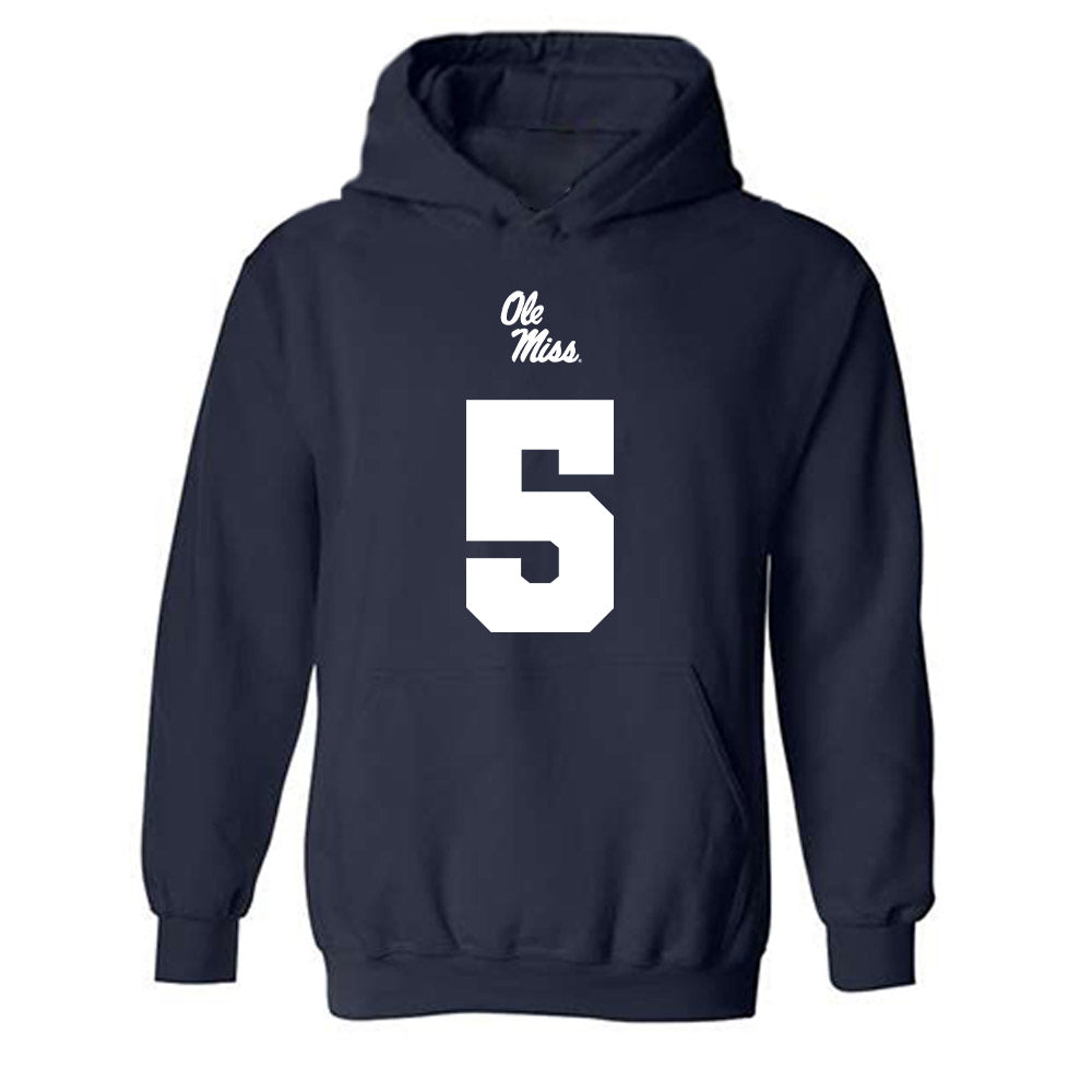 Ole Miss - NCAA Football : Kewan Lacy - Replica Shersey Hooded Sweatshirt-0