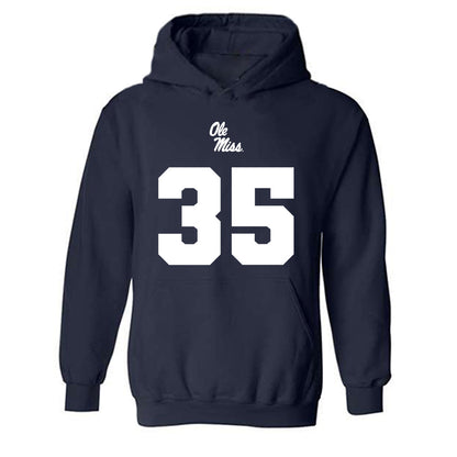 Ole Miss - NCAA Football : Craig Tutt - Replica Shersey Hooded Sweatshirt-0