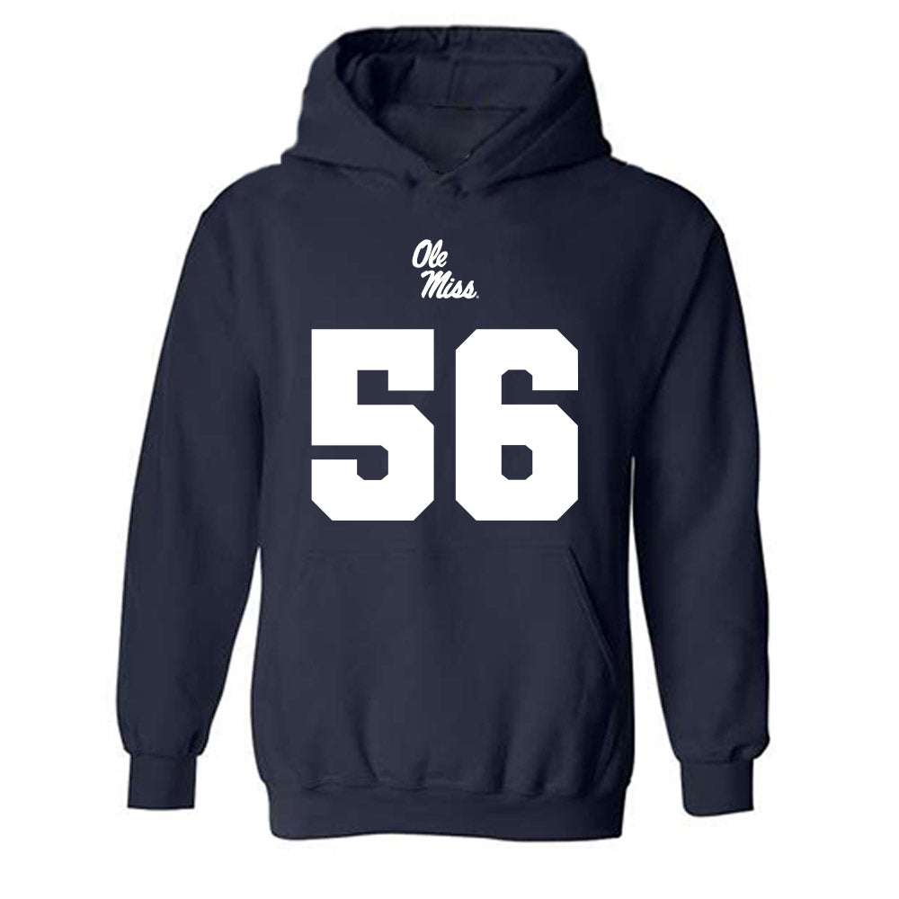 Ole Miss - NCAA Football : Mason Waddle - Replica Shersey Hooded Sweatshirt-0