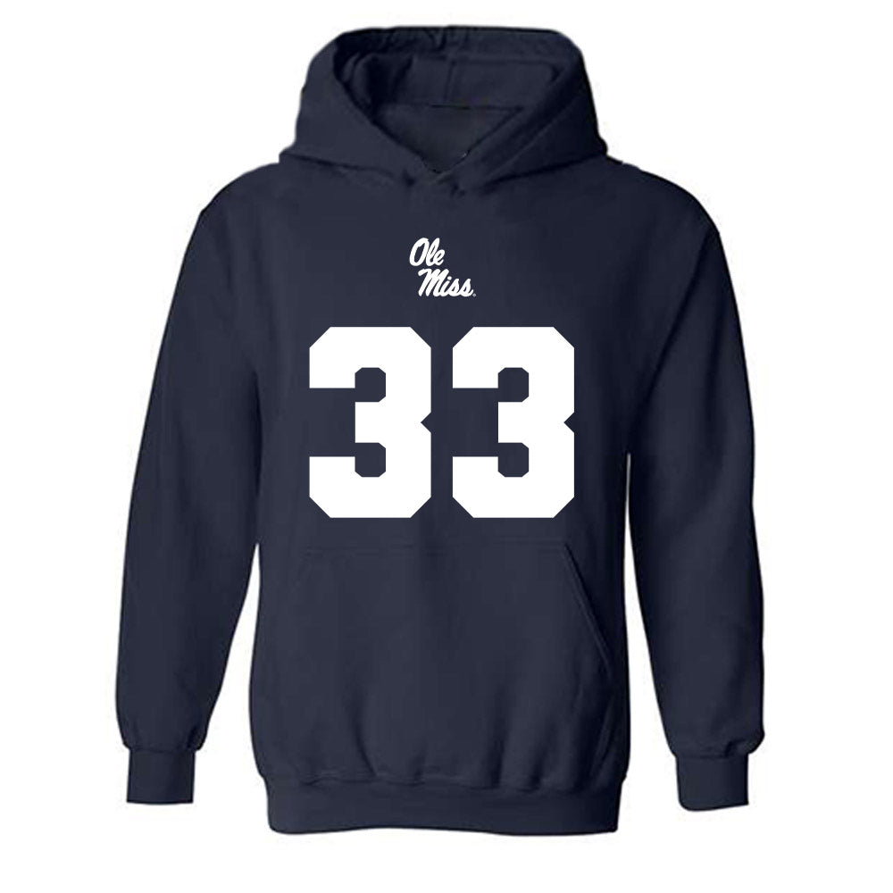 Ole Miss - NCAA Football : Oscar Bird - Replica Shersey Hooded Sweatshirt-0