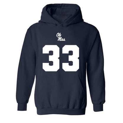 Ole Miss - NCAA Football : Oscar Bird - Replica Shersey Hooded Sweatshirt-0