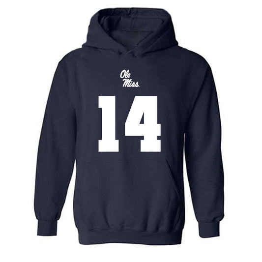 Ole Miss - NCAA Football : Walker Howard - Replica Shersey Hooded Sweatshirt-0