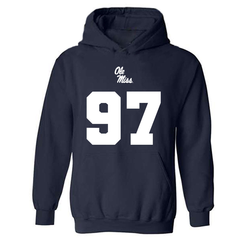 Ole Miss - NCAA Football : Kamron Beavers - Replica Shersey Hooded Sweatshirt-0