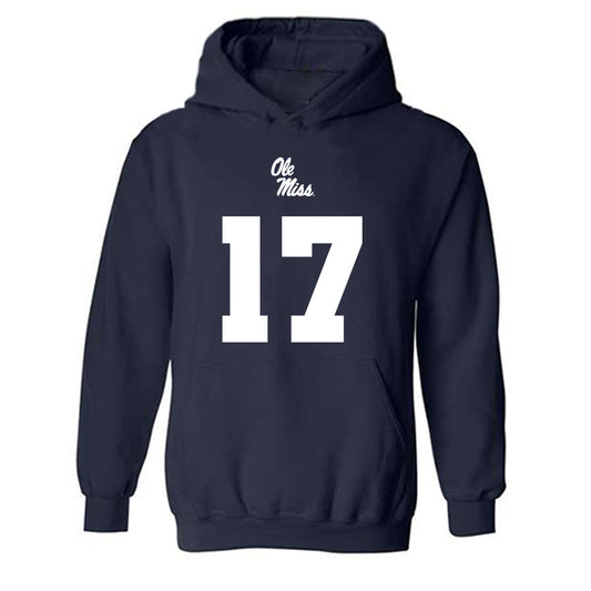 Ole Miss - NCAA Football : Blake Purchase - Replica Shersey Hooded Sweatshirt-0