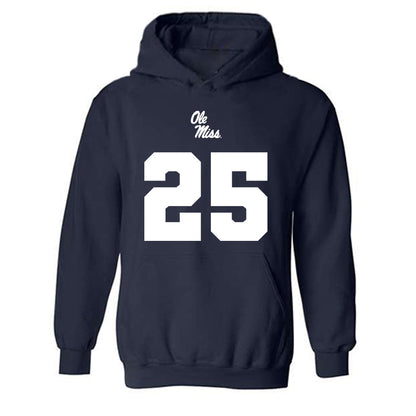 Ole Miss - NCAA Football : Maison Dunn - Replica Shersey Hooded Sweatshirt-0