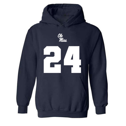 Ole Miss - NCAA Football : Shekai Mills-Knight - Replica Shersey Hooded Sweatshirt-0