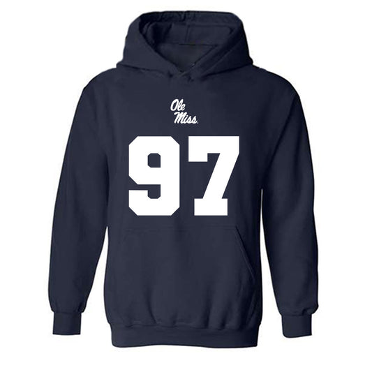 Ole Miss - NCAA Football : Kamron Beavers - Replica Shersey Hooded Sweatshirt-0