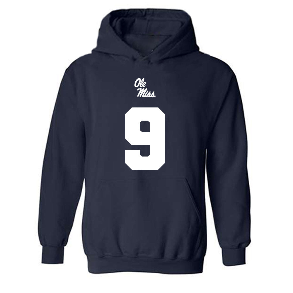 Ole Miss - NCAA Football : Jehiem Oatis - Replica Shersey Hooded Sweatshirt-0