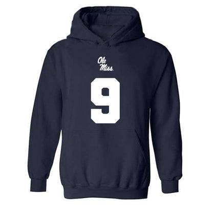 Ole Miss - NCAA Football : Jehiem Oatis - Replica Shersey Hooded Sweatshirt-0