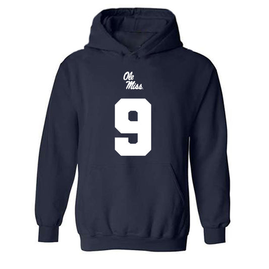 Ole Miss - NCAA Football : Jehiem Oatis - Replica Shersey Hooded Sweatshirt-0