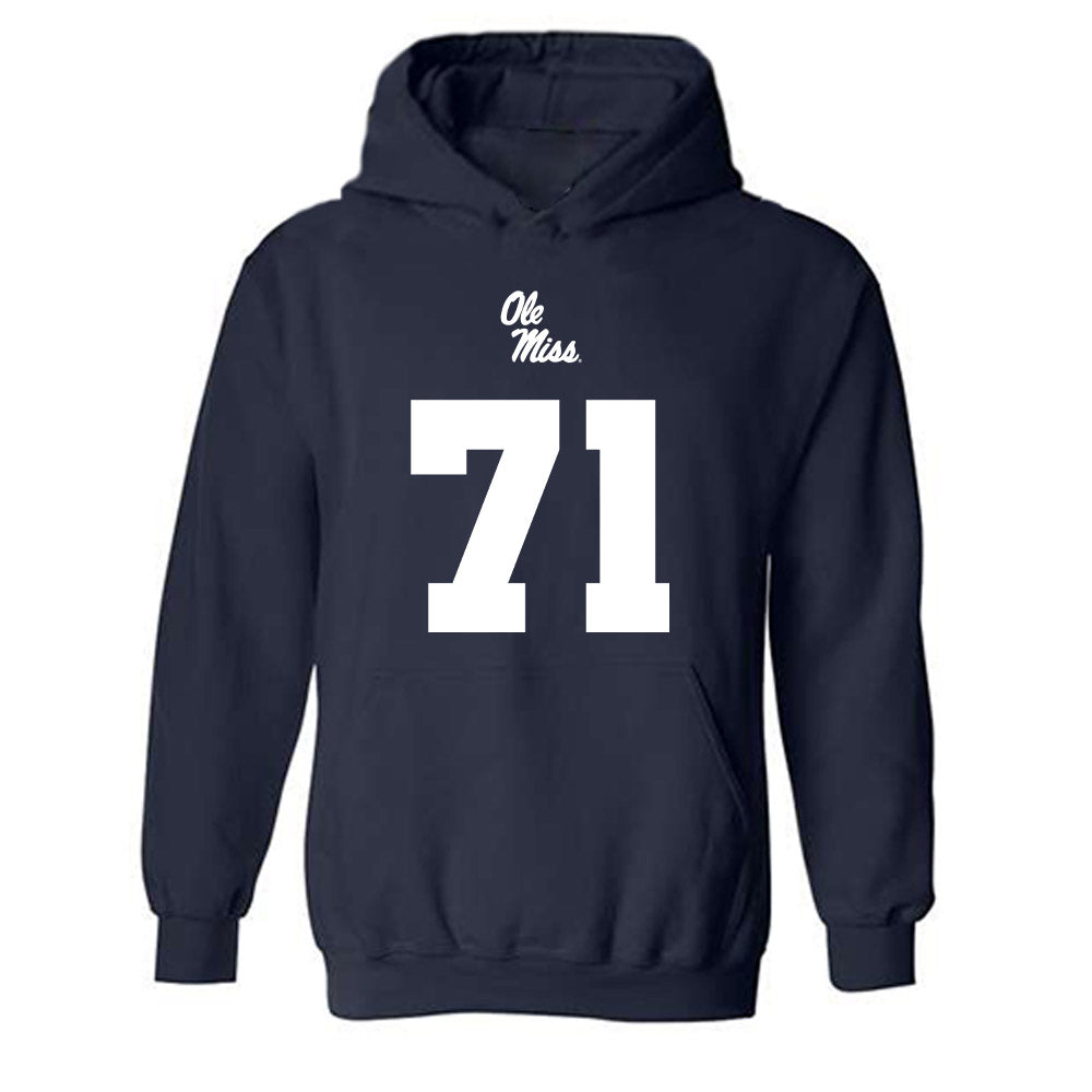Ole Miss - NCAA Football : Emanuel Faulkner - Replica Shersey Hooded Sweatshirt-0