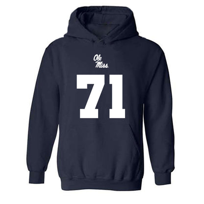 Ole Miss - NCAA Football : Emanuel Faulkner - Replica Shersey Hooded Sweatshirt-0