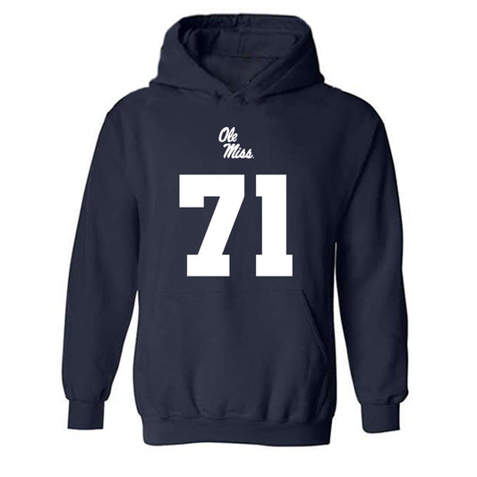 Ole Miss - NCAA Football : Emanuel Faulkner - Replica Shersey Hooded Sweatshirt-0