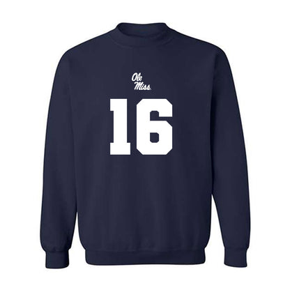 Ole Miss - NCAA Football : Dorian Barney - Replica Shersey Crewneck Sweatshirt-0