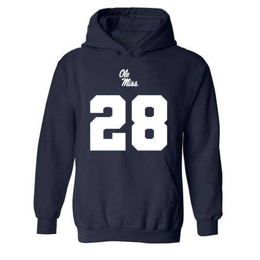Ole Miss - NCAA Football : Joshua Dye - Replica Shersey Hooded Sweatshirt-0