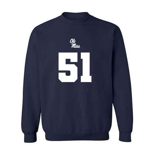 Ole Miss - NCAA Football : Trey Nightingale - Replica Shersey Crewneck Sweatshirt-0