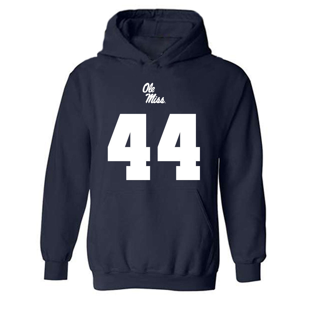 Ole Miss - NCAA Football : Caleb Blankenship - Replica Shersey Hooded Sweatshirt-0