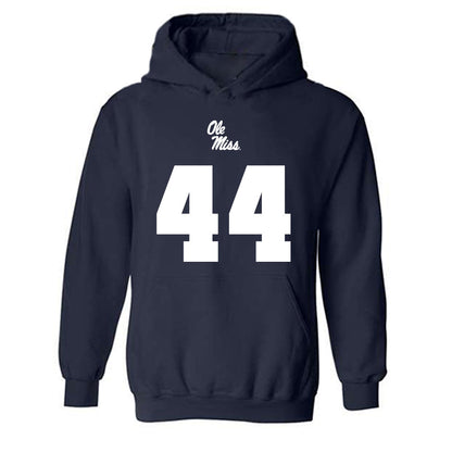 Ole Miss - NCAA Football : Caleb Blankenship - Replica Shersey Hooded Sweatshirt-0