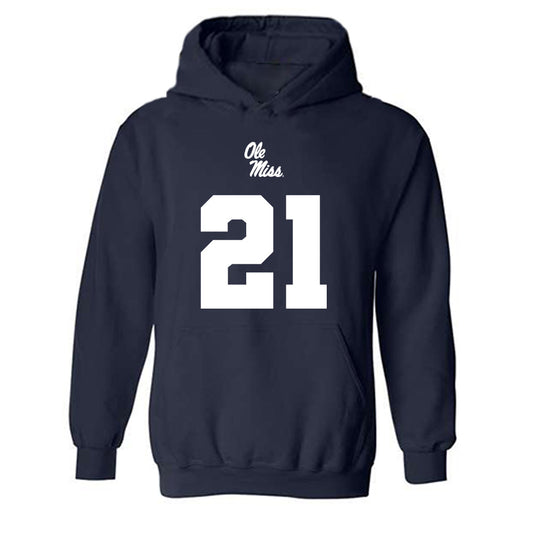 Ole Miss - NCAA Football : Tavoy Feagin - Replica Shersey Hooded Sweatshirt-0