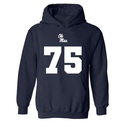 Ole Miss - NCAA Football : Patrick Kutas - Replica Shersey Hooded Sweatshirt-0