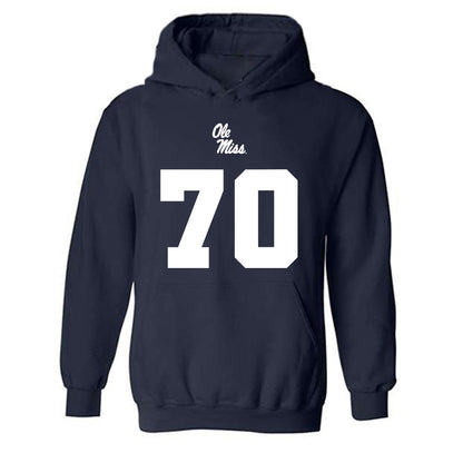 Ole Miss - NCAA Football : Jalan Chapman - Replica Shersey Hooded Sweatshirt-0