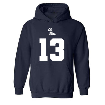 Ole Miss - NCAA Football : Jack Patterson - Replica Shersey Hooded Sweatshirt-0