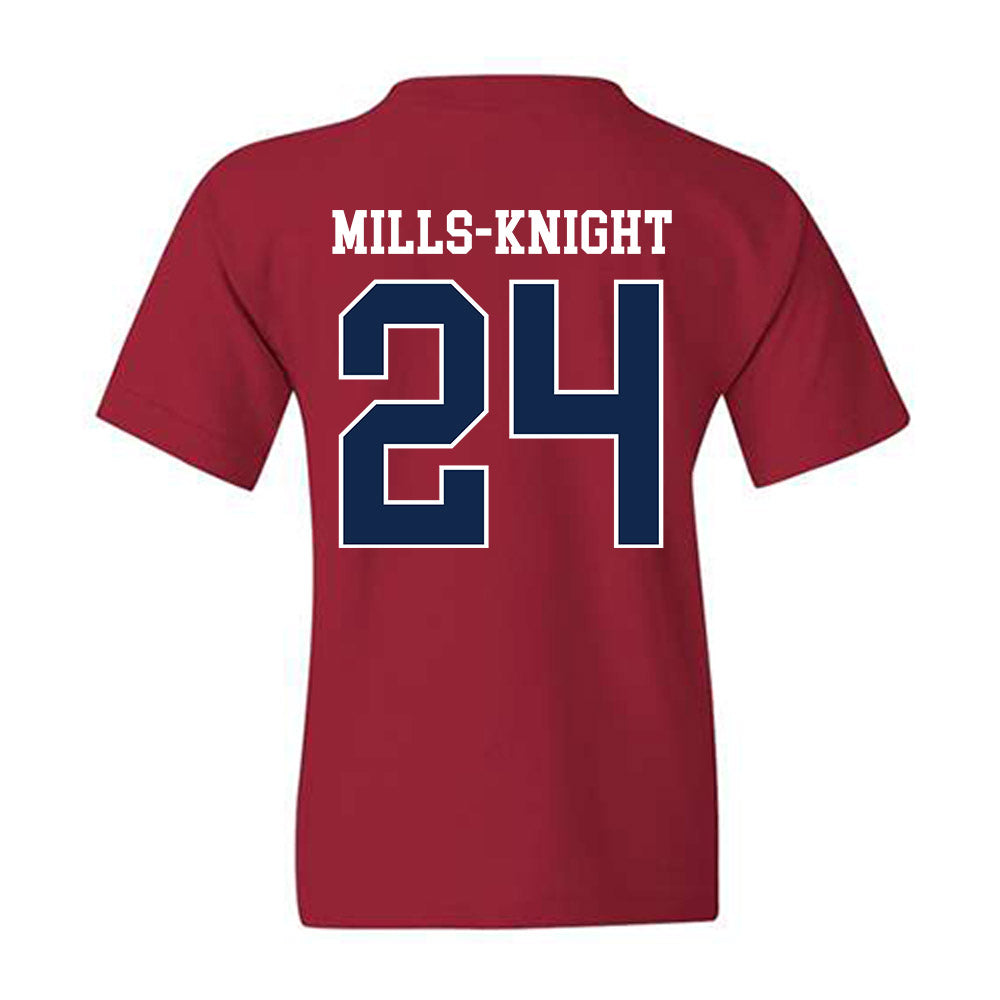 Ole Miss - NCAA Football : Shekai Mills-Knight - Replica Shersey Youth T-Shirt-1