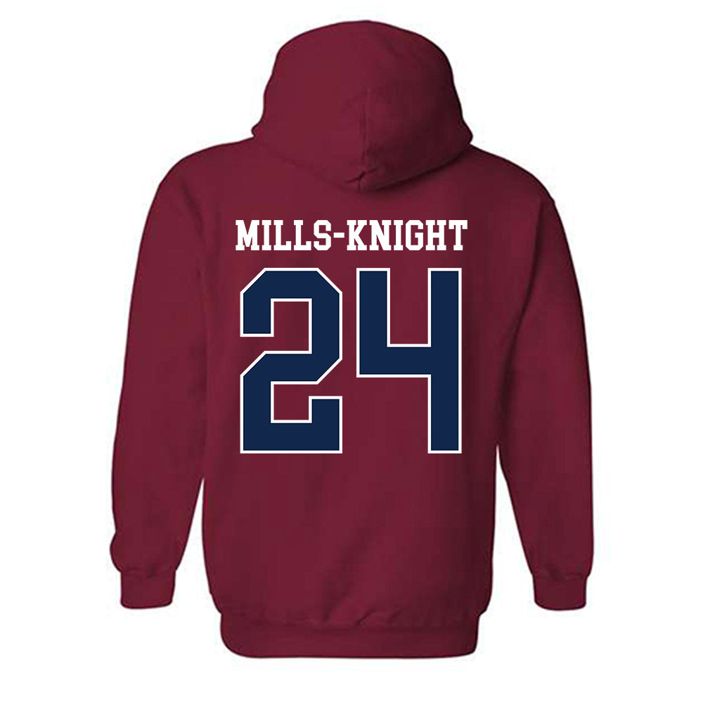 Ole Miss - NCAA Football : Shekai Mills-Knight - Replica Shersey Hooded Sweatshirt-1