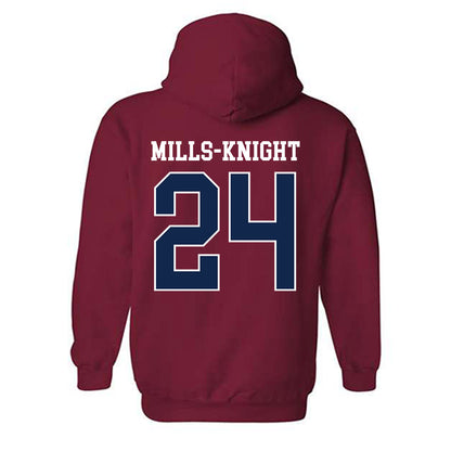 Ole Miss - NCAA Football : Shekai Mills-Knight - Replica Shersey Hooded Sweatshirt-1