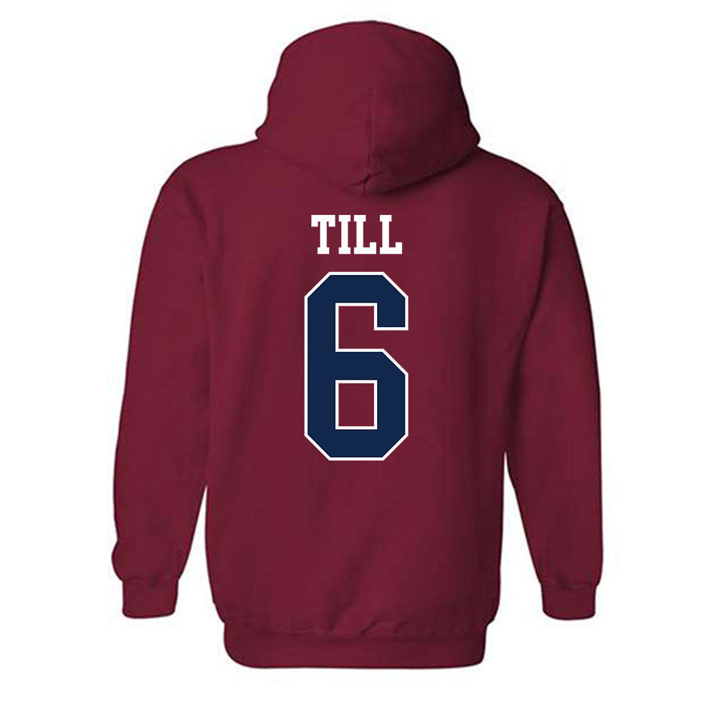 Ole Miss - NCAA Softball : Kaidance Till - Replica Shersey Hooded Sweatshirt-1