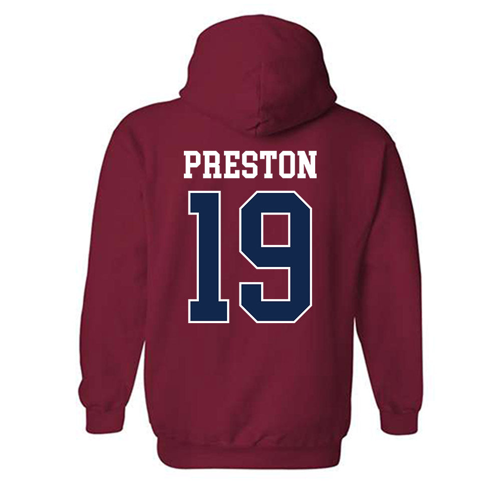 Ole Miss - NCAA Football : MJ Preston - Replica Shersey Hooded Sweatshirt-1