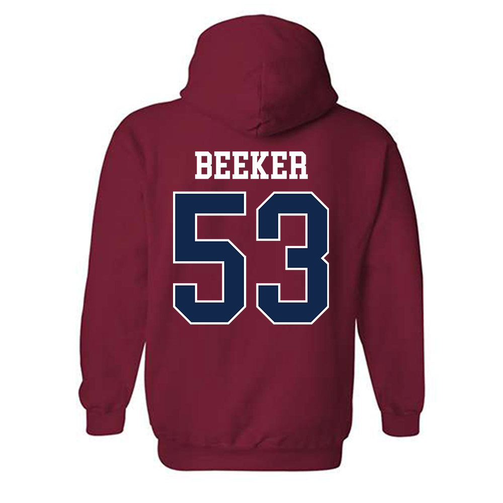 Ole Miss - NCAA Football : Ford Beeker - Replica Shersey Hooded Sweatshirt-1
