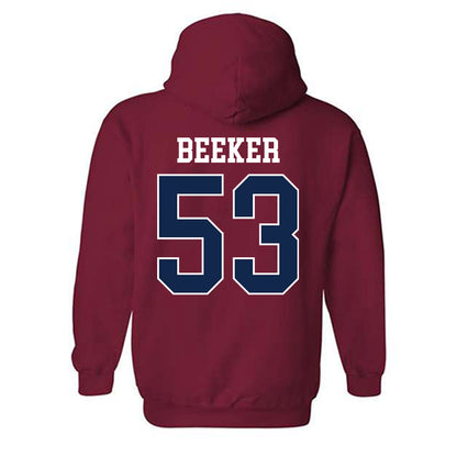 Ole Miss - NCAA Football : Ford Beeker - Replica Shersey Hooded Sweatshirt-1