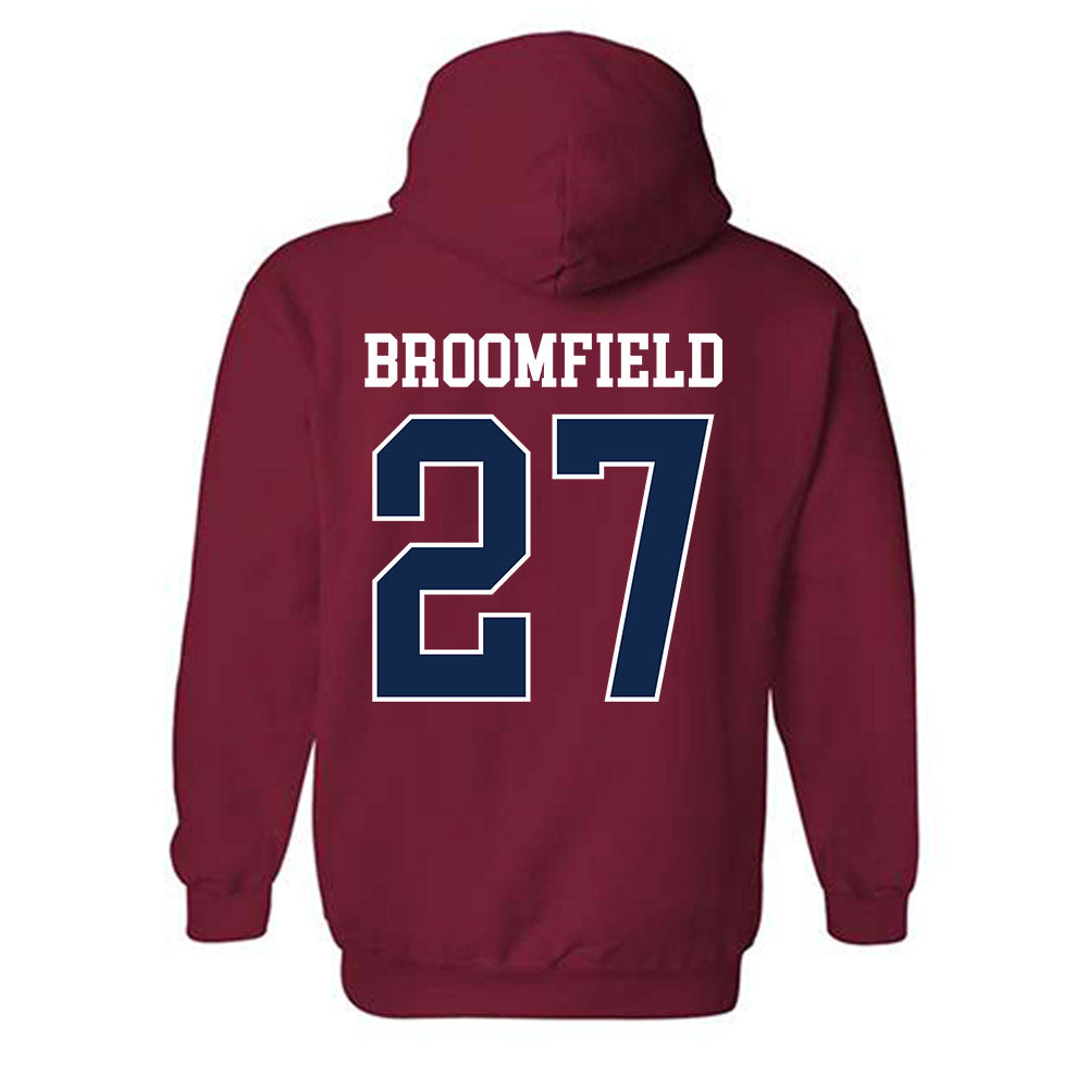 Ole Miss - NCAA Football : Patrick Broomfield - Replica Shersey Hooded Sweatshirt-1