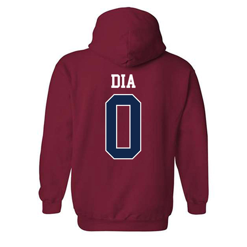 Ole Miss - NCAA Men's Basketball : Malik Dia - Replica Shersey Hooded Sweatshirt-1