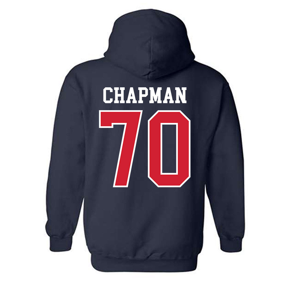 Ole Miss - NCAA Football : Jalan Chapman - Replica Shersey Hooded Sweatshirt-1