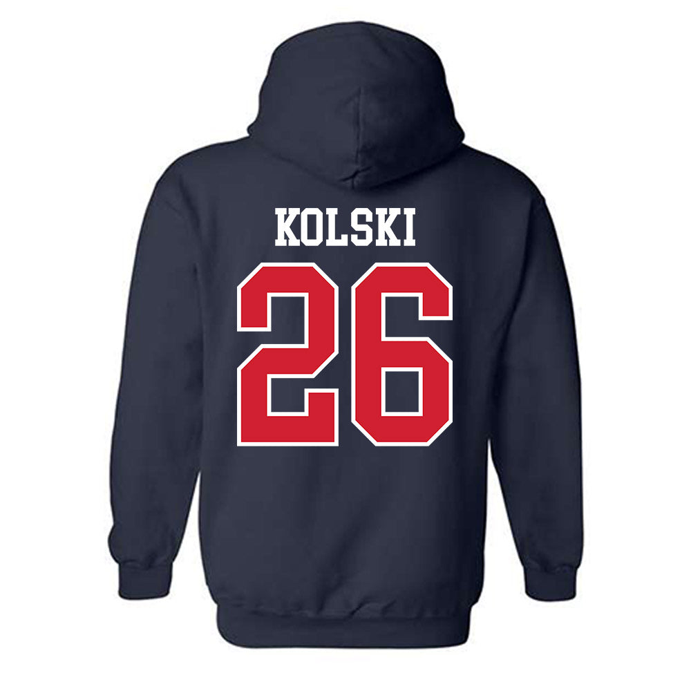 Ole Miss - NCAA Women's Soccer : Allison Kolski - Replica Shersey Hooded Sweatshirt-1