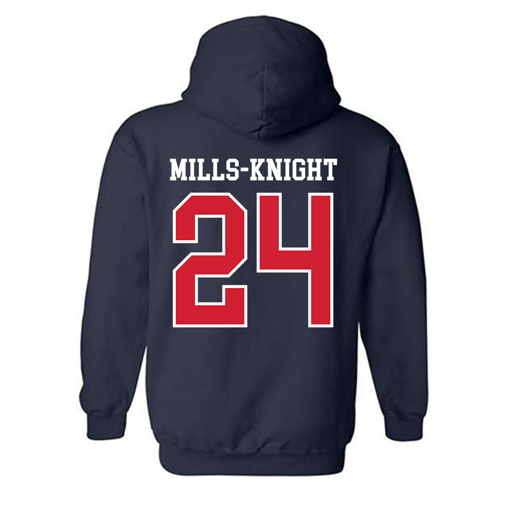 Ole Miss - NCAA Football : Shekai Mills-Knight - Replica Shersey Hooded Sweatshirt-1