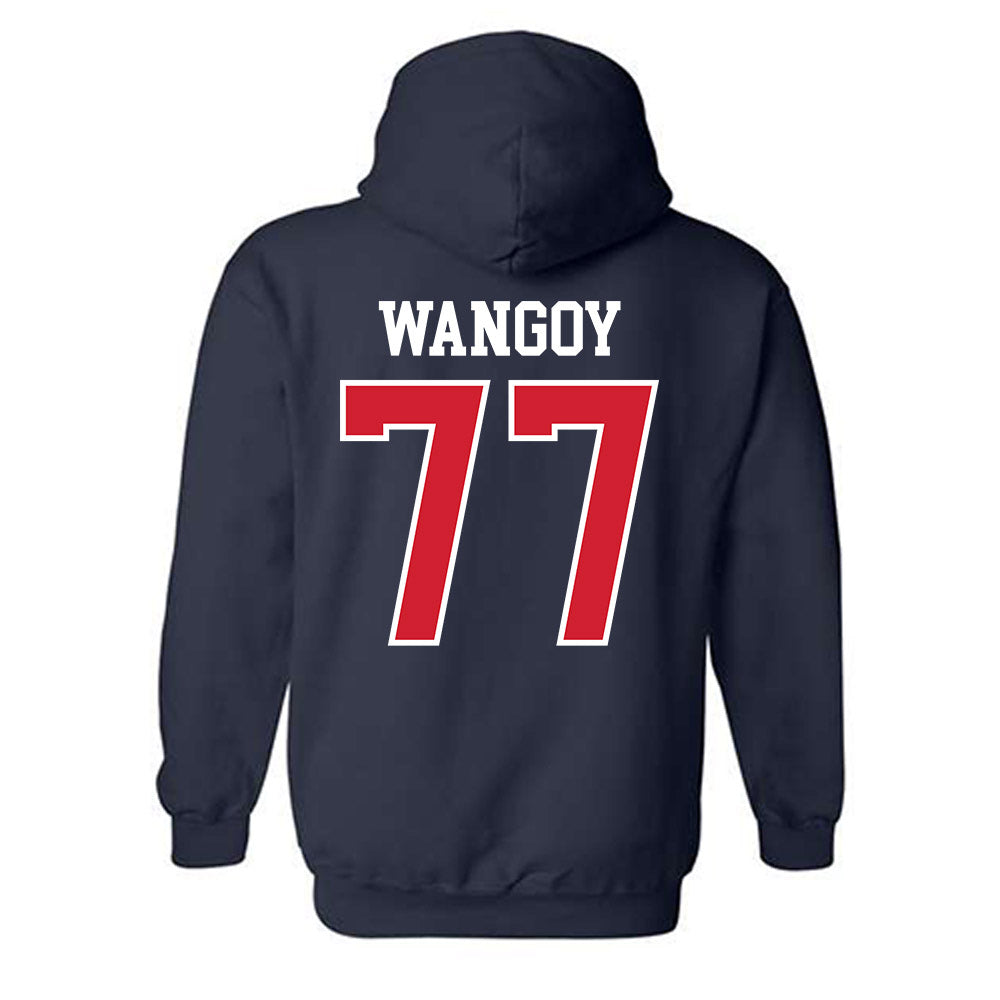 Ole Miss - NCAA Football : Enoch Wangoy - Replica Shersey Hooded Sweatshirt-1