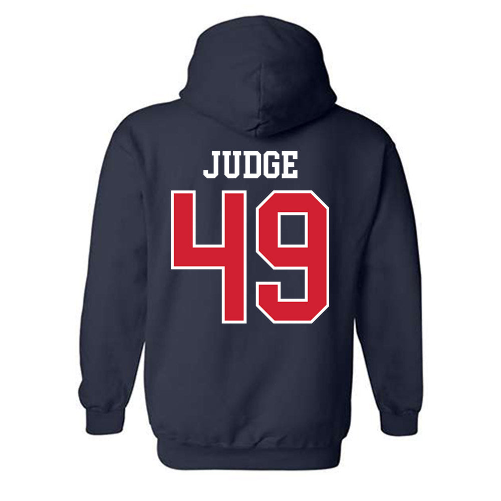 Ole Miss - NCAA Football : Sean Judge - Replica Shersey Hooded Sweatshirt-1